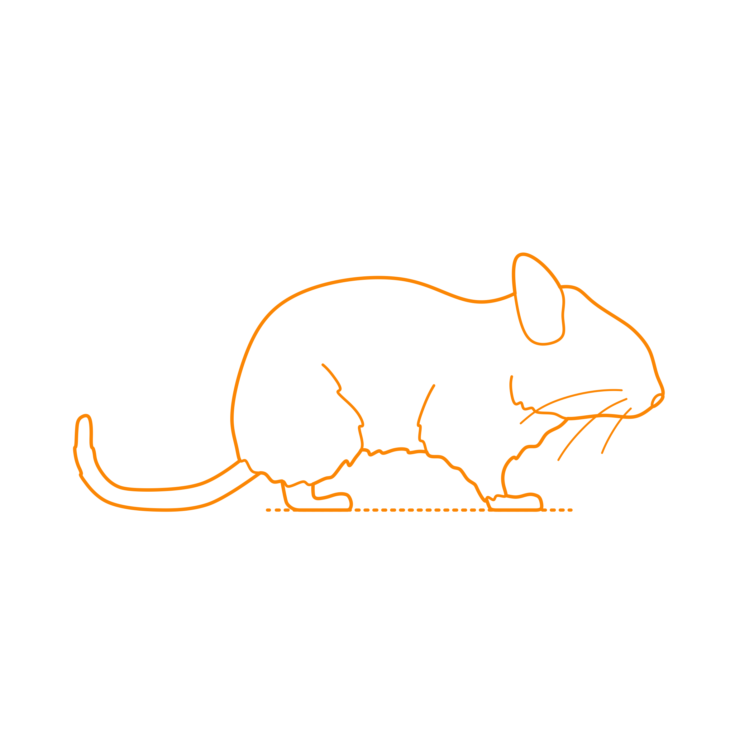 Animals Rodents Common Degu Outline Svg Vector Free Vectors